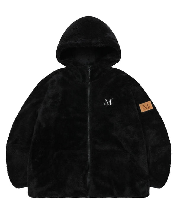 MUCENT(ムセント)/ボア フリース ジャケット/BOLLI CURLY FLEECE HOOD ZIP-UP | AT2254082 | ブラック