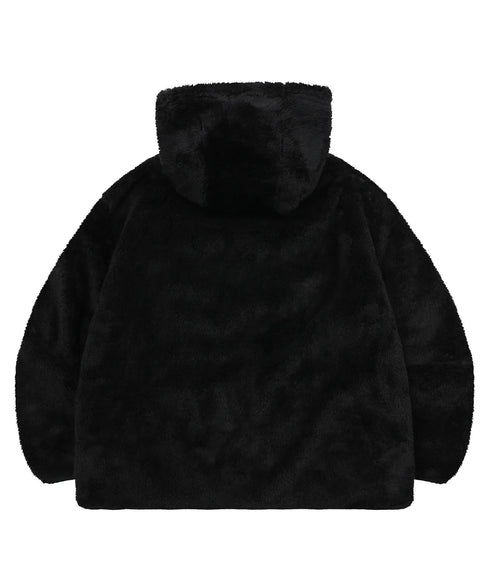 MUCENT(ムセント)/ボア フリース ジャケット/BOLLI CURLY FLEECE HOOD ZIP-UP | AT2254082 | ブラック