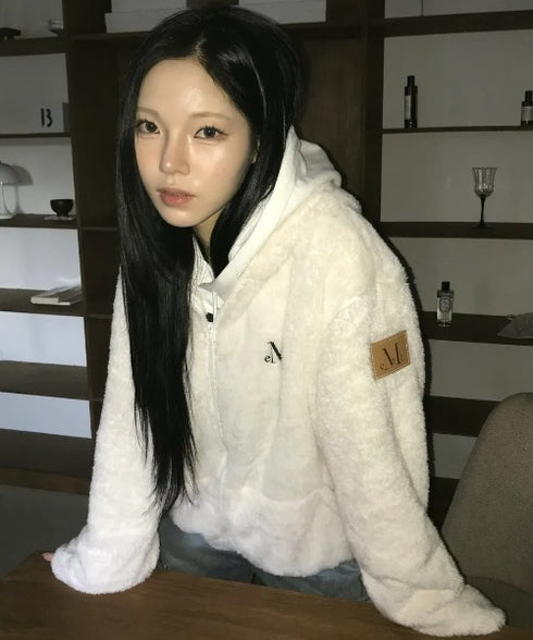 MUCENT(ムセント)/ボア フリース ジャケット/BOLLI CURLY FLEECE HOOD ZIP-UP | AT2254082 | アイボリー