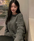 MUCENT(ムセント)/アンゴラ オーバーサイズ シャギー ニット/NEUSS ANGORA LOOSE-FIT KNIT | AT2254084 | チャコールグレー