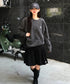 MUCENT(ムセント)/アンゴラ オーバーサイズ シャギー ニット/NEUSS ANGORA LOOSE-FIT KNIT | AT2254084 | チャコールグレー