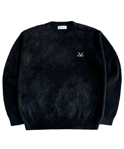 MUCENT(ムセント)/アンゴラ オーバーサイズ シャギー ニット/NEUSS ANGORA LOOSE-FIT KNIT | AT2254084 | ブラック