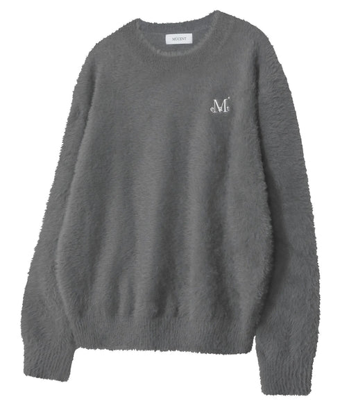 MUCENT(ムセント)/アンゴラ オーバーサイズ シャギー ニット/NEUSS ANGORA LOOSE-FIT KNIT | AT2254084 | チャコールグレー