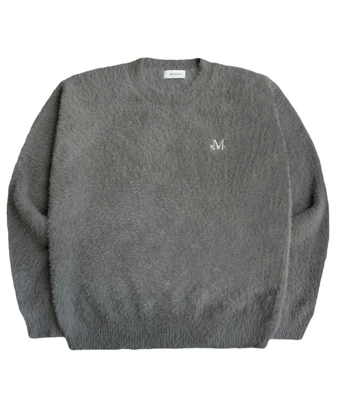 MUCENT(ムセント)/アンゴラ オーバーサイズ シャギー ニット/NEUSS ANGORA LOOSE-FIT KNIT | AT2254084 | チャコールグレー