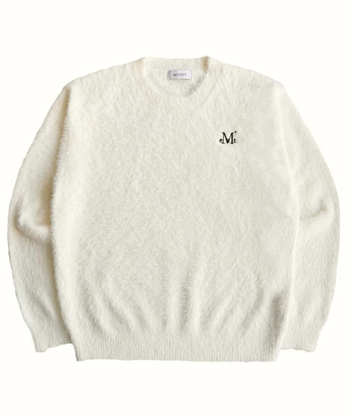 MUCENT(ムセント)/アンゴラ オーバーサイズ シャギー ニット/NEUSS ANGORA LOOSE-FIT KNIT | AT2254084 | アイボリー