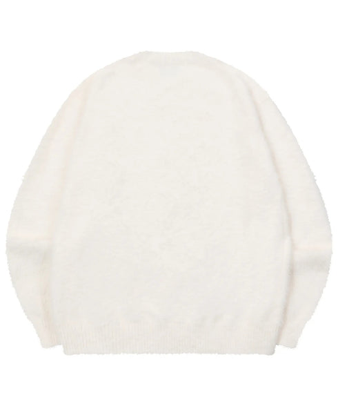 MUCENT(ムセント)/アンゴラ オーバーサイズ シャギー ニット/NEUSS ANGORA LOOSE-FIT KNIT | AT2254084 | アイボリー