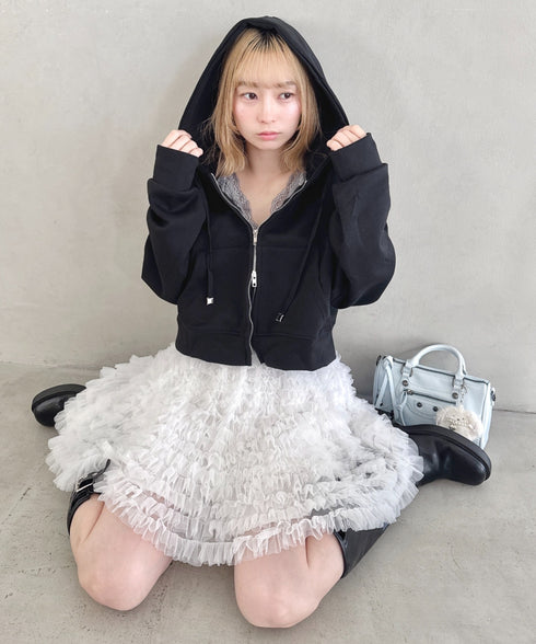 スワンチュールミニスカート | LO2265010 | ホワイト