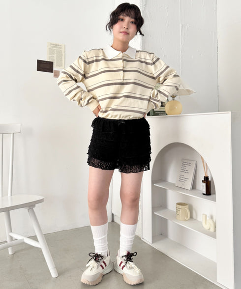 フリフリレースショートパンツ | SL2265010 | ブラック