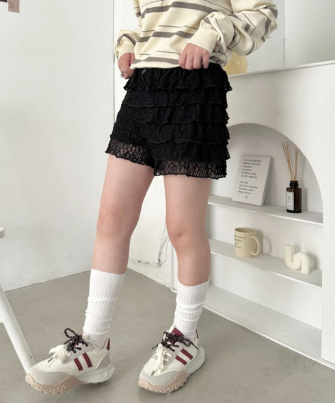 フリフリレースショートパンツ | SL2265010 | ブラック