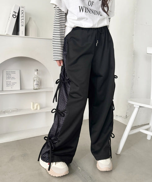 ドットリボンスウェットパンツ | SL2265013 | ブラック