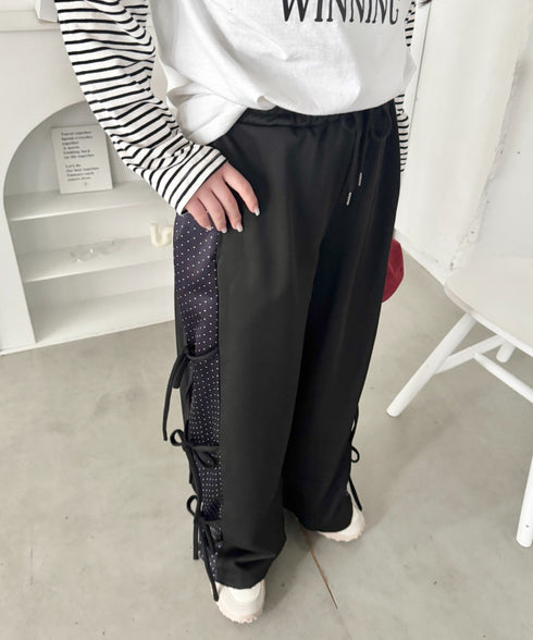 ドットリボンスウェットパンツ | SL2265013 | ブラック