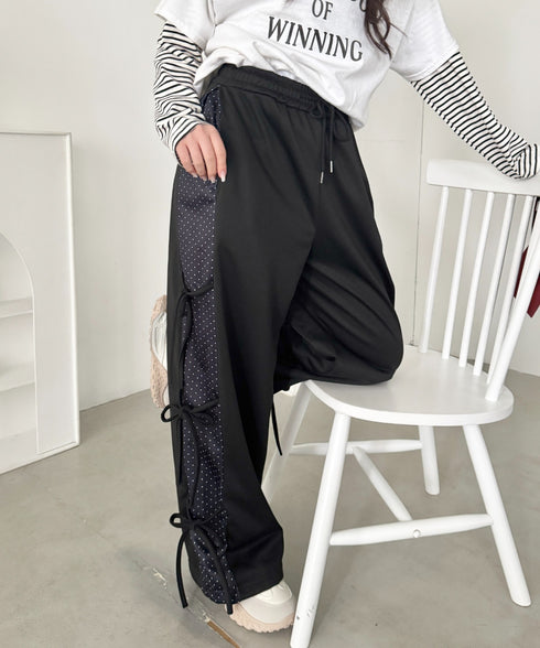 ドットリボンスウェットパンツ | SL2265013 | ブラック