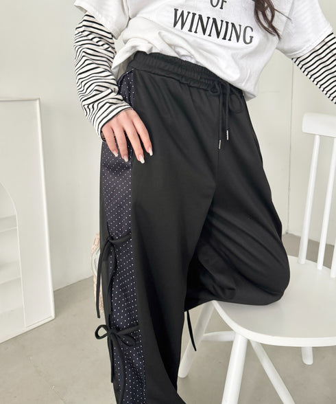 ドットリボンスウェットパンツ | SL2265013 | ブラック