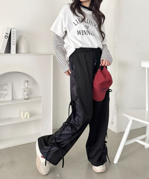 ドットリボンスウェットパンツ | SL2265013 | ブラック