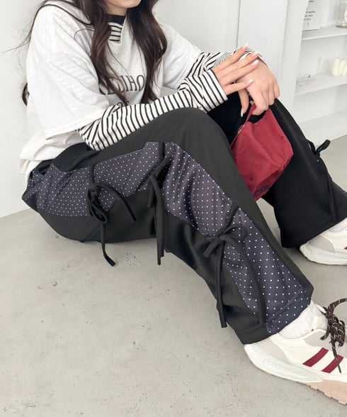 ドットリボンスウェットパンツ | SL2265013 | ブラック