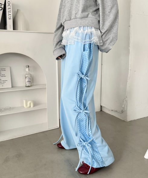 ドットリボンスウェットパンツ | SL2265013 | ライトブルー