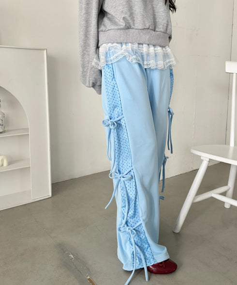 ドットリボンスウェットパンツ | SL2265013 | ライトブルー
