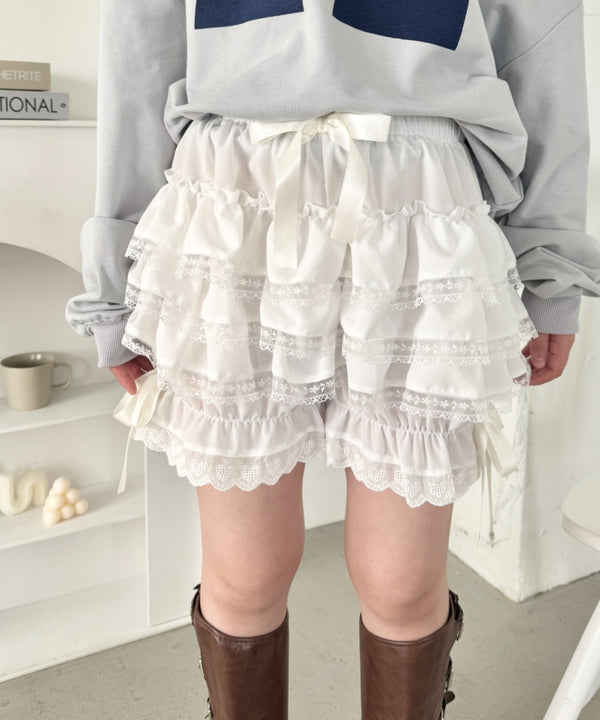 レースフリフリかぼちゃパンツ | SL2265014 | ホワイト