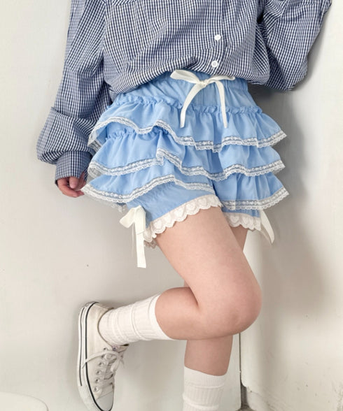 レースフリフリかぼちゃパンツ | SL2265014 | ライトブルー