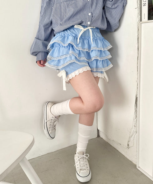 レースフリフリかぼちゃパンツ | SL2265014 | ライトブルー