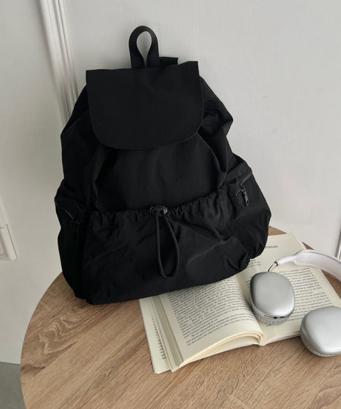 大容量サイドポケットナイロンリュック | SL1265015 | ブラック