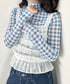 ギンガムチェックシアーハイネックトップス | SL2261012 | ライトブルー