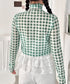 ギンガムチェックシアーハイネックトップス | SL2261012 | グリーン