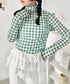 ギンガムチェックシアーハイネックトップス | SL2261012 | グリーン