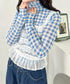 ギンガムチェックシアーハイネックトップス | SL2261012 | ライトブルー