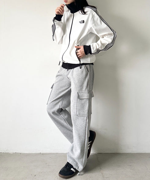 THE NORTH FACE(ザ・ノースフェイス)/トラックジャケット トラックブルゾン ジャージ  スタンドネック  ロゴ刺繍/TNF TRACK JACKET | IM2254101 | オフホワイト