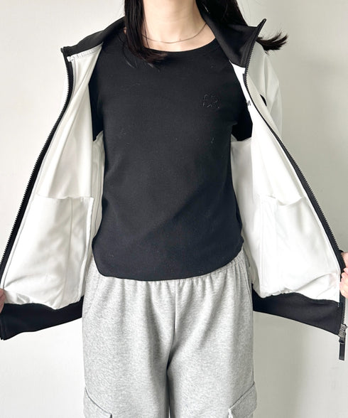 THE NORTH FACE(ザ・ノースフェイス)/トラックジャケット トラックブルゾン ジャージ  スタンドネック  ロゴ刺繍/TNF TRACK JACKET | IM2254101 | オフホワイト
