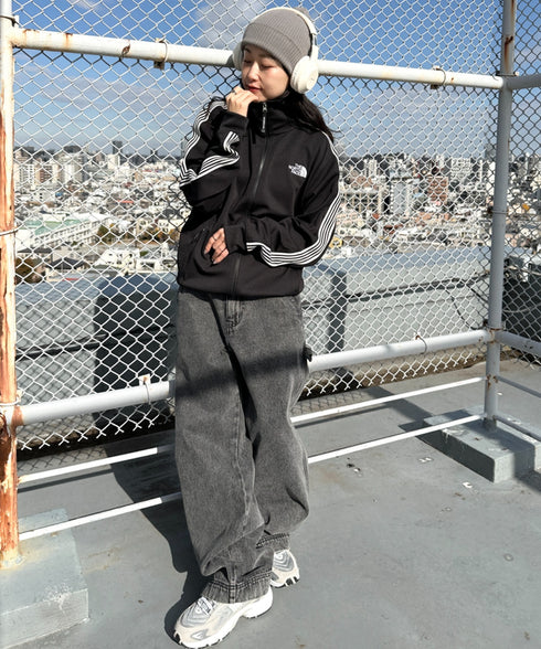 THE NORTH FACE(ザ・ノースフェイス)/トラックジャケット トラックブルゾン ジャージ  スタンドネック  ロゴ刺繍/TNF TRACK JACKET | IM2254101 | ブラック