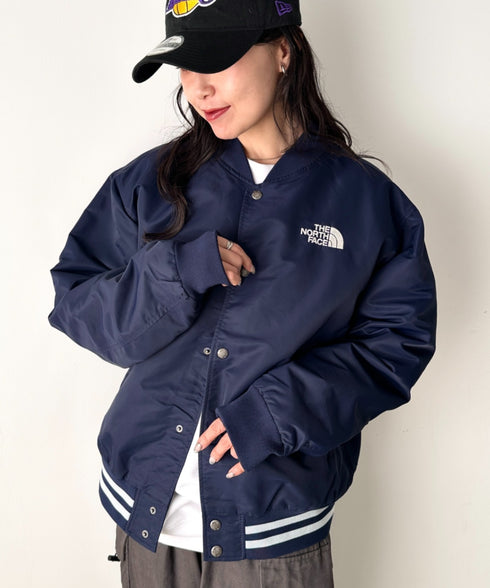 THE NORTH FACE(ザ・ノースフェイス)/ロゴ刺繍 スタジャン ボンバー