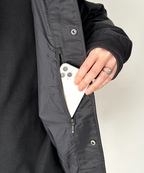 THE NORTH FACE(ザ・ノースフェイス)/ロゴ刺繍 スタジャン ボンバージャケット ブルゾン/M'S BRETON JACKET | IM2254103 | ブラック