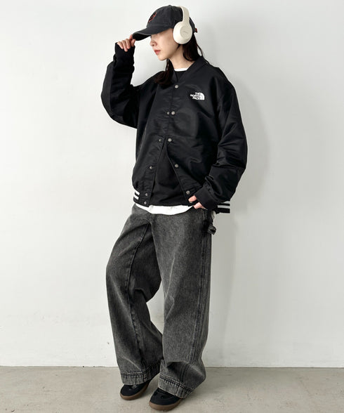 THE NORTH FACE(ザ・ノースフェイス)/ロゴ刺繍 スタジャン ボンバージャケット ブルゾン/M'S BRETON JACKET | IM2254103 | ブラック