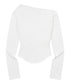 MUCENT(ムセント)/オフショルダー ドレープ アンバランス ロングスリーブ Tシャツ/LIVRE OFF SHOULDER UNBALANCE LONG SLEEVE T | AT2261003 | アイボリー