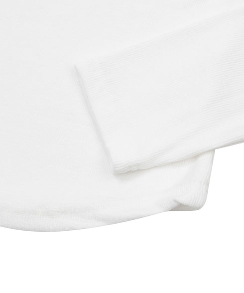 MUCENT(ムセント)/オフショルダー ドレープ アンバランス ロングスリーブ Tシャツ/LIVRE OFF SHOULDER UNBALANCE LONG SLEEVE T | AT2261003 | アイボリー