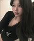 MUCENT(ムセント)/レース Vネック ロングスリーブ Tシャツ/SUNNIOR LACE V-NECK LONG SLEEVE T | AT2261004 | ブラック