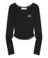 MUCENT(ムセント)/レース Vネック ロングスリーブ Tシャツ/SUNNIOR LACE V-NECK LONG SLEEVE T | AT2261004 | ブラック