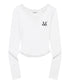 MUCENT(ムセント)/レース Vネック ロングスリーブ Tシャツ/SUNNIOR LACE V-NECK LONG SLEEVE T | AT2261004 | ホワイト