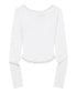 MUCENT(ムセント)/レース Vネック ロングスリーブ Tシャツ/SUNNIOR LACE V-NECK LONG SLEEVE T | AT2261004 | ホワイト