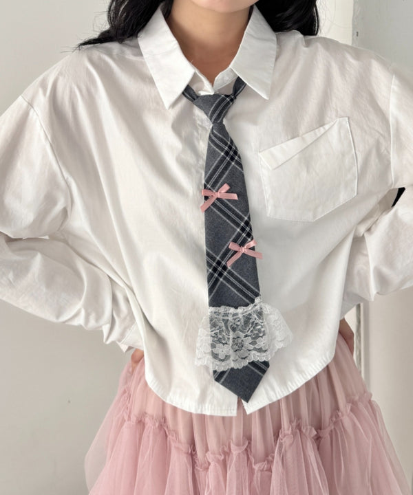 チェックネクタイネックレス | SL6256130 | グレー