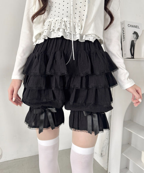 キャンディフリルショートパンツ | LO2265023 | ブラック