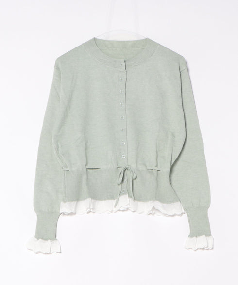 コットンレースリボンリブカーディガン | SL2261013 | ミント