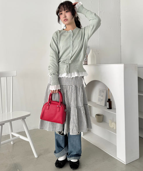 コットンレースリボンリブカーディガン | SL2261013 | ミント