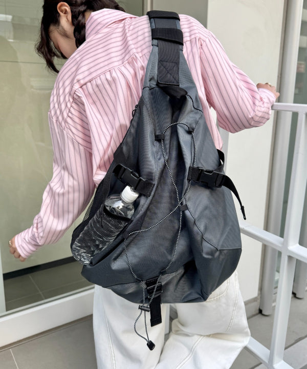 ドローコードワンショルダーナイロンボディバッグ | SL1265021 | グレー