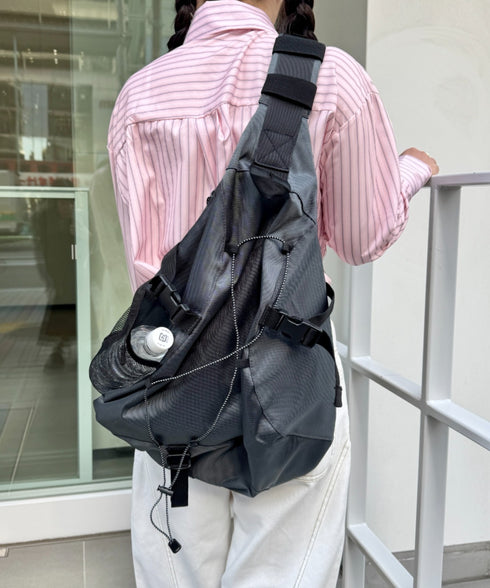 ドローコードワンショルダーナイロンボディバッグ | SL1265021 | グレー