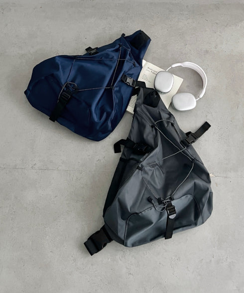 ドローコードワンショルダーナイロンボディバッグ | SL1265021 | グレー