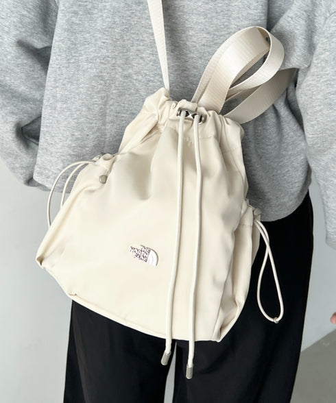 THE NORTH FACE(ザ・ノースフェイス)/軽量 巾着バッグ バケットバッグ ミニショルダーバッグ/BONNEY BUCKET BAG MINI | IM1261010 | クリーム