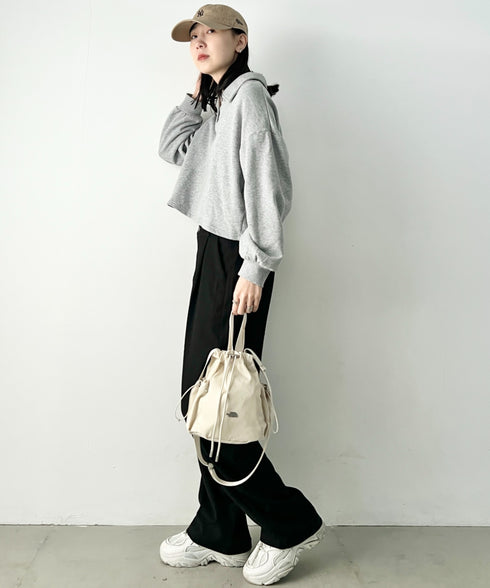 THE NORTH FACE(ザ・ノースフェイス)/軽量 巾着バッグ バケットバッグ ミニショルダーバッグ/BONNEY BUCKET BAG MINI | IM1261010 | クリーム